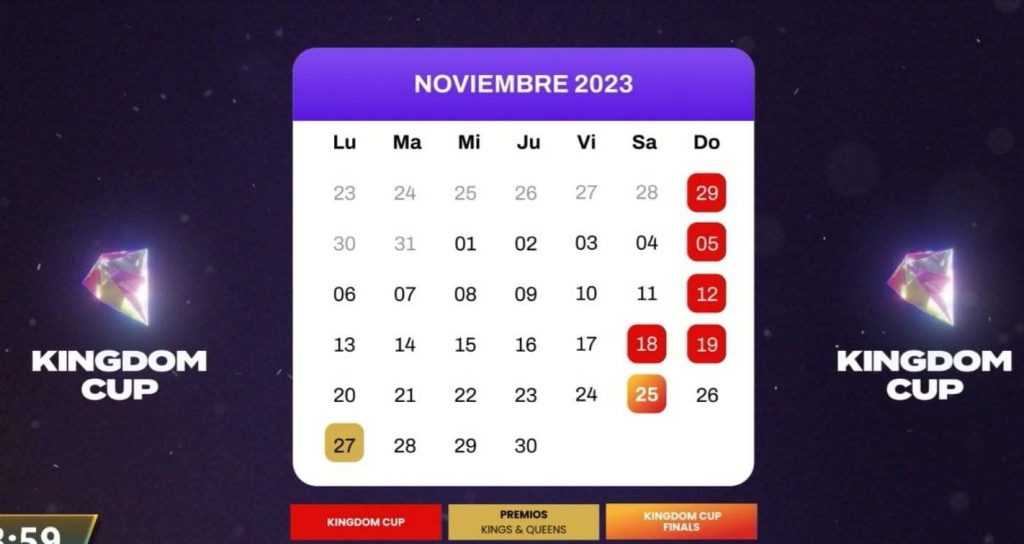 Calendario Kingdom Cup